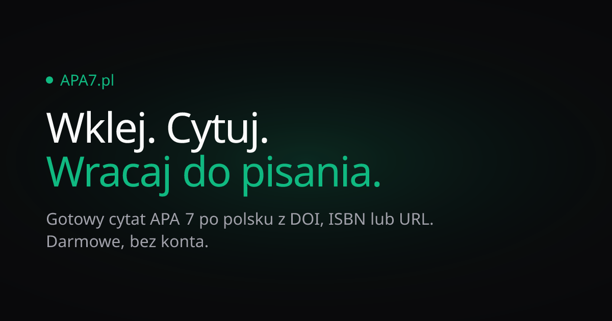 Przewodnik APA 7 | APA7.pl